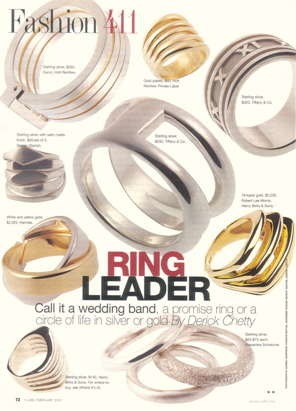 Flare article featuring Toronto Jeweller Alexandra Schleicher. Click image to return.