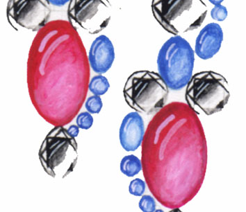 Jewellery sketch by Toronto Jeweller Alexandra Schleicher